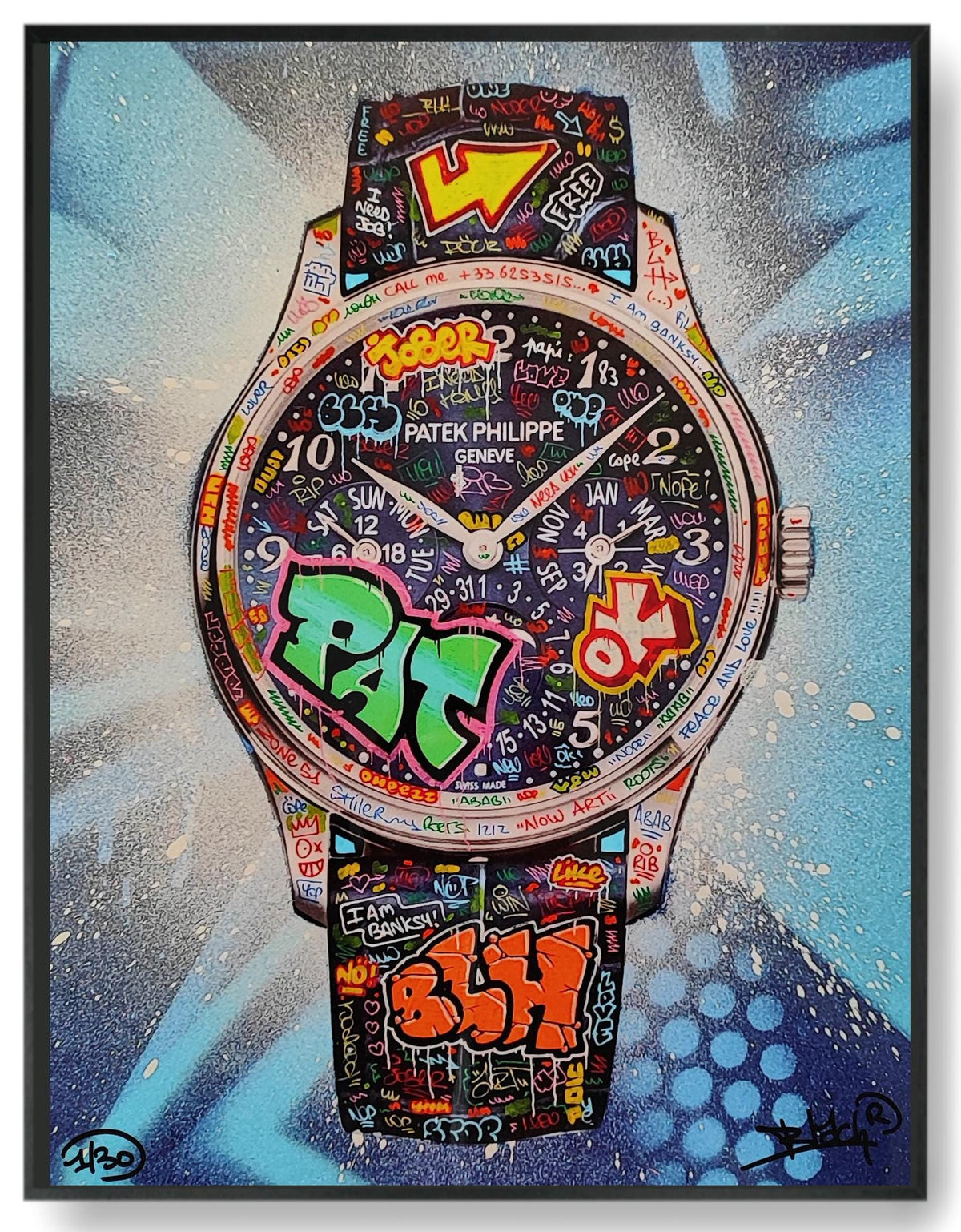 Patek Pat Graffiti / Limited edition numberd and signed by Blach®