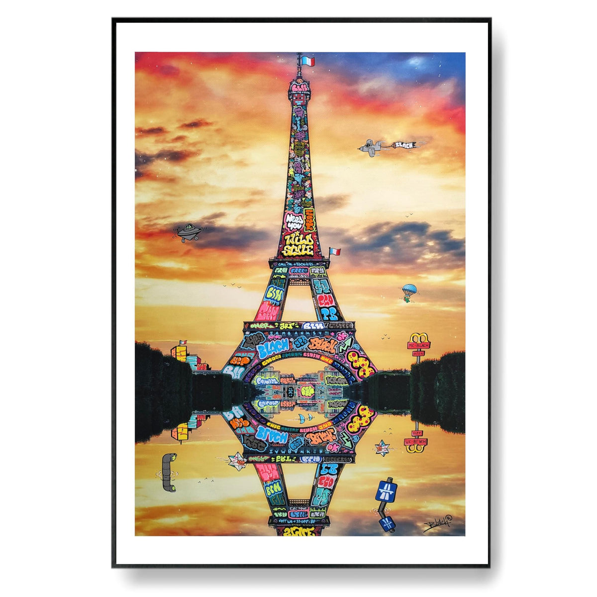 Paris Tour Eiffel Reflexion / Limited edition hand signed by Blach®