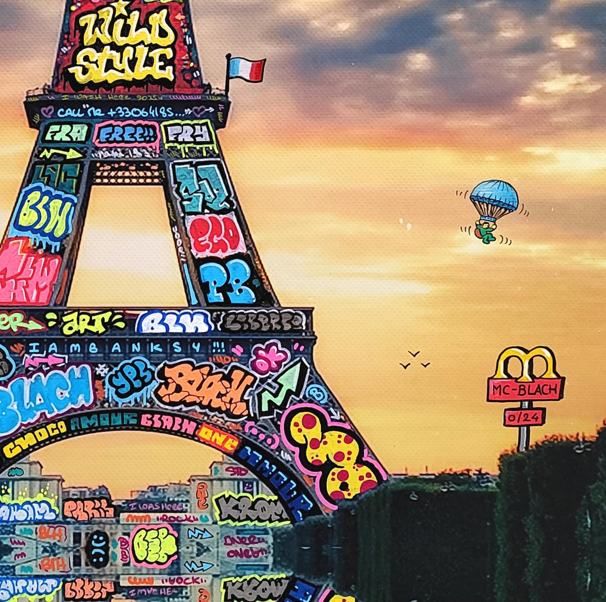 Paris Tour Eiffel Reflexion / Limited edition hand signed by Blach®