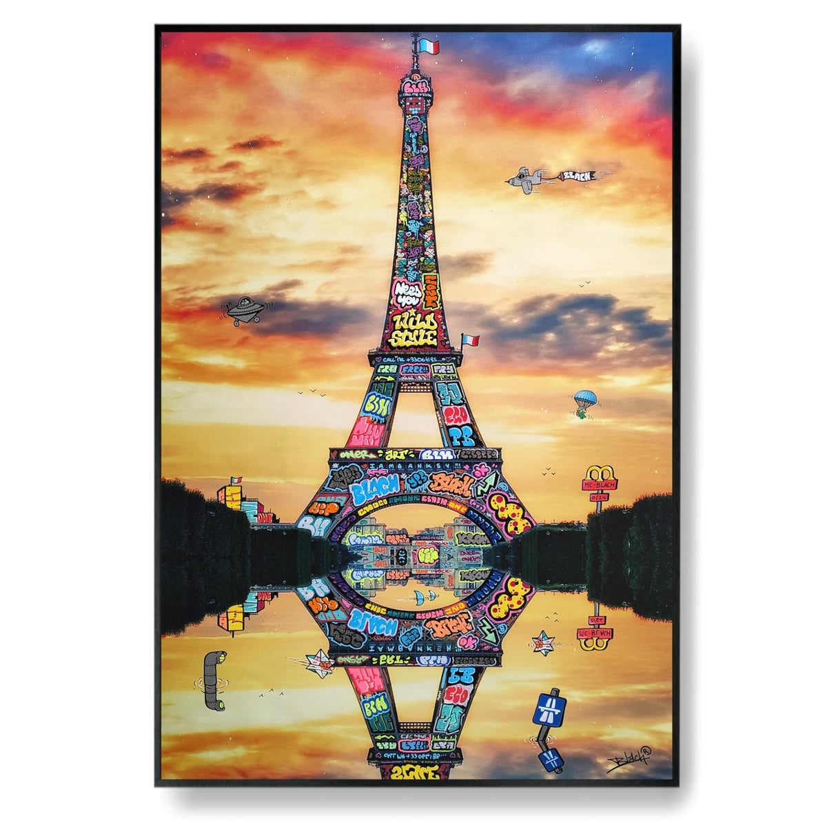 Paris Tour Eiffel Reflexion / Limited edition hand signed by Blach®