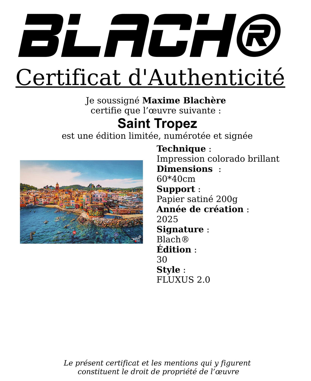 Saint Tropez / Graffiti Art édition by Blach®