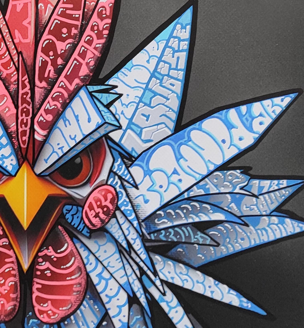 Coq French Star Origami/Limited edition Art By Blach®