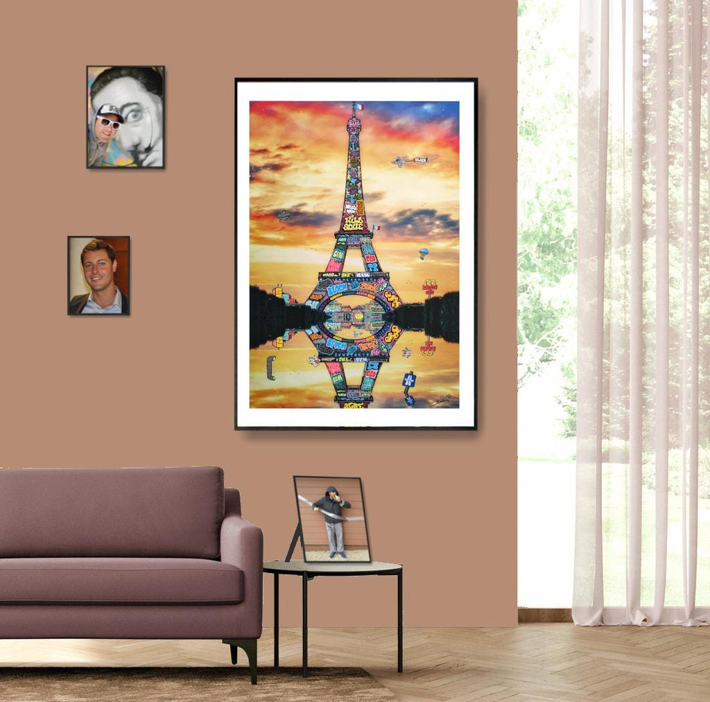 Paris Tour Eiffel Reflexion / Limited edition hand signed by Blach®
