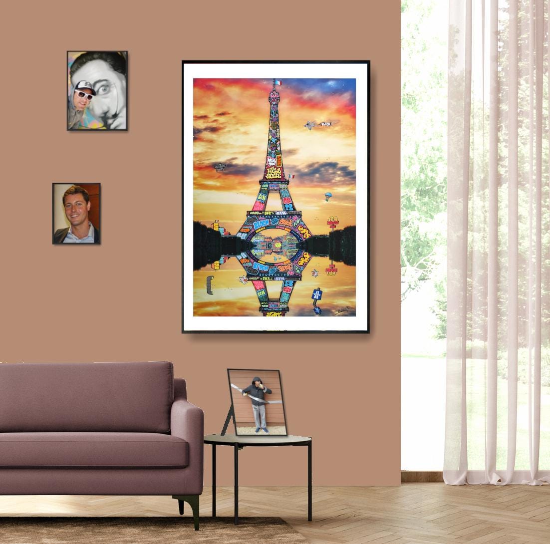 Paris Tour Eiffel Reflexion / Limited edition hand signed by Blach®