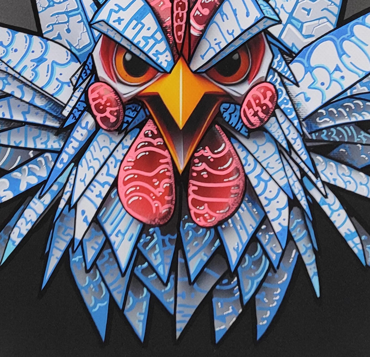 Coq French Star Origami/Limited edition Art By Blach®