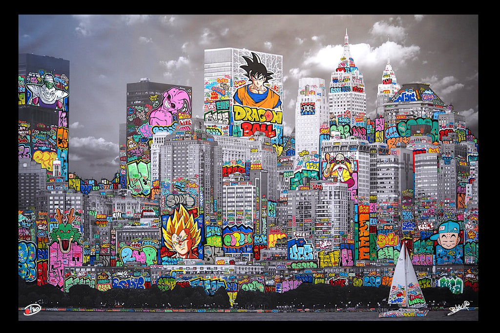 New York Dragon Ball Z — BLACH®, vue d'ensemble encadrée
