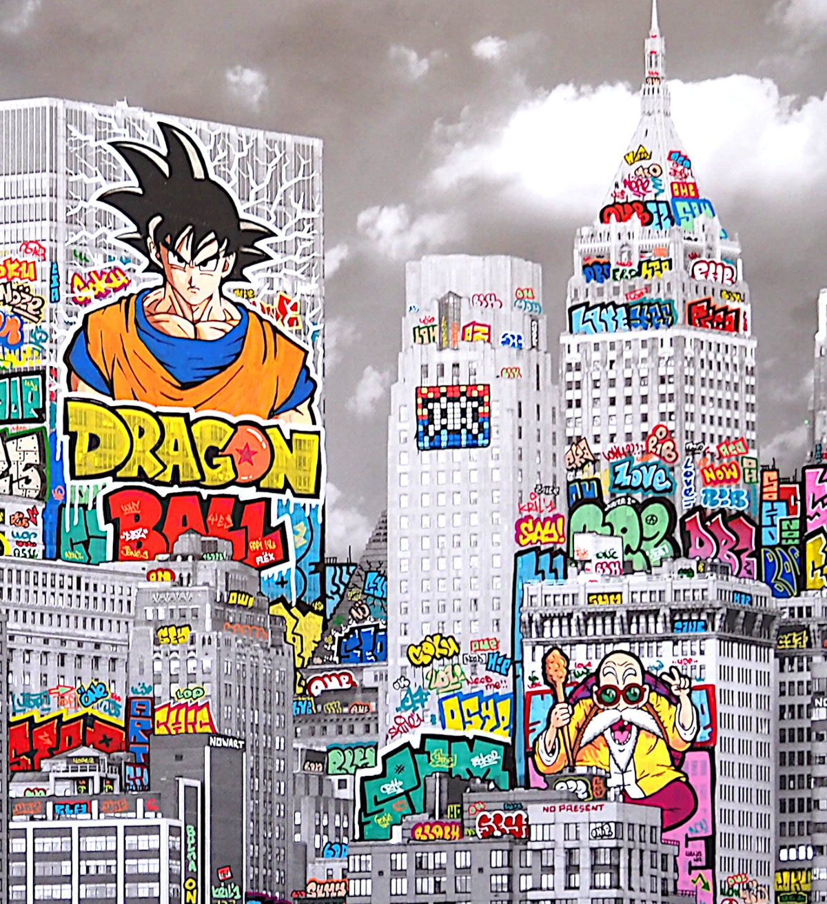 Détail Goku, Dragon Ball et Maître Roshi
