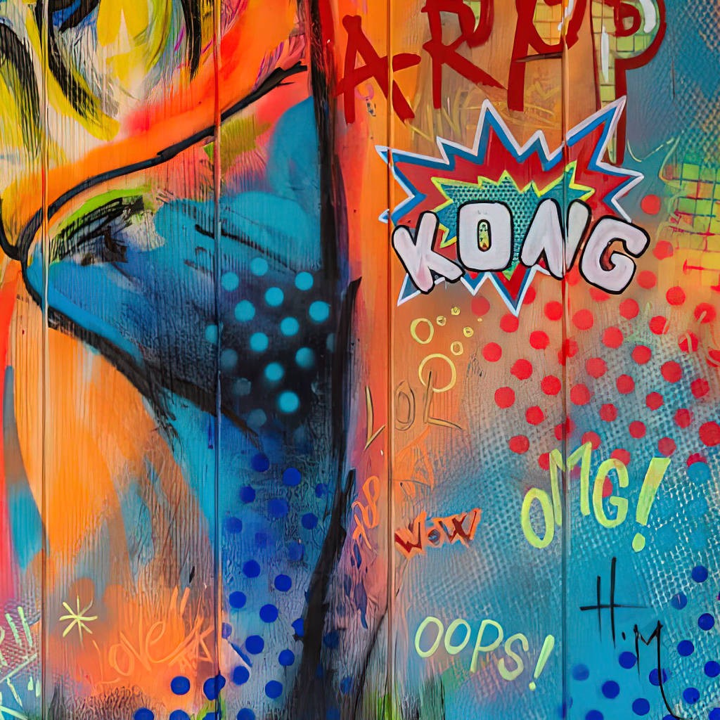 Pop Kong — détail KONG, OMG!, OOPS!